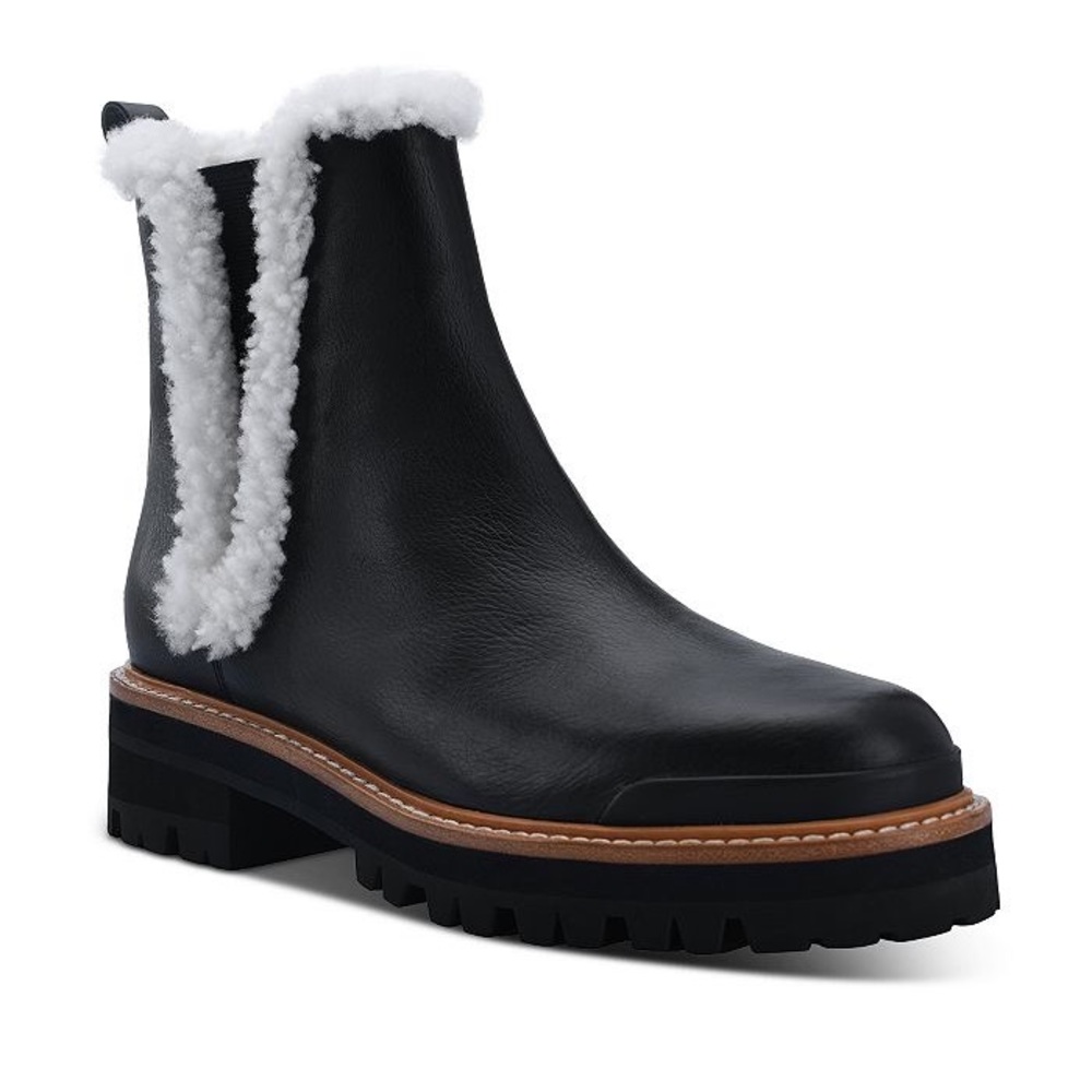 Marc Fisher Black Iggie Shearling Lined Boots